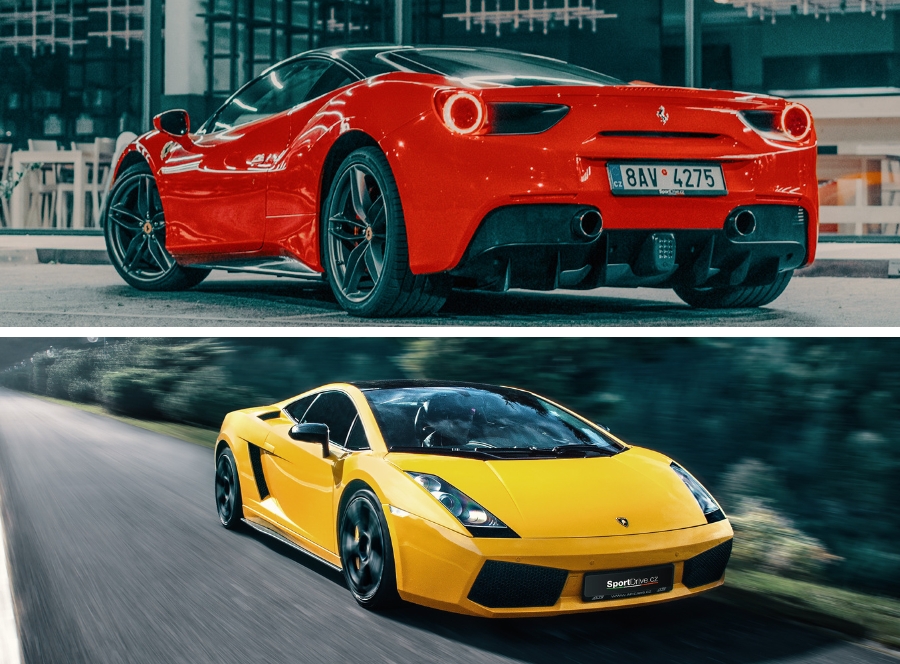 Ferrari 488 GTB vs. Lamborghini Gallardo LP560 v Bravanticích